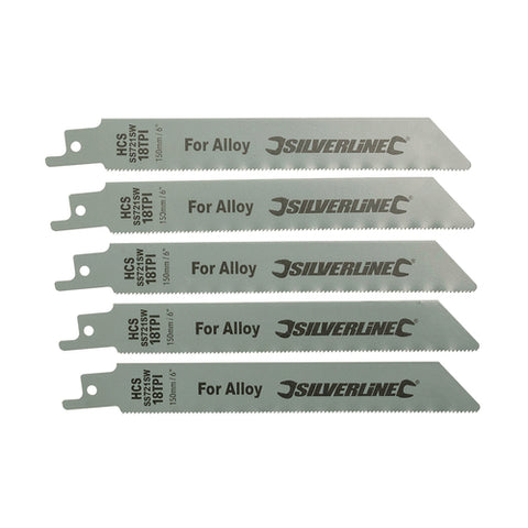 Silverline-Recip Saw Blades for Alloy 5pk