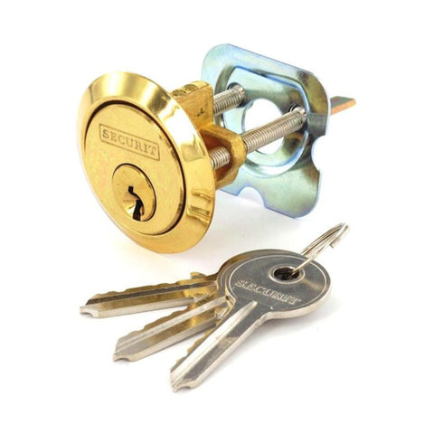 Securit-Polished Brass Spare Cylinder with 3 Keys