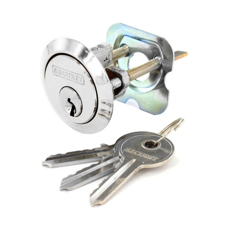 Securit-Chrome Plated Spare Cylinder with 3 Keys
