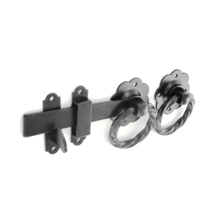 Securit-Twisted Ring Gate Latch Black