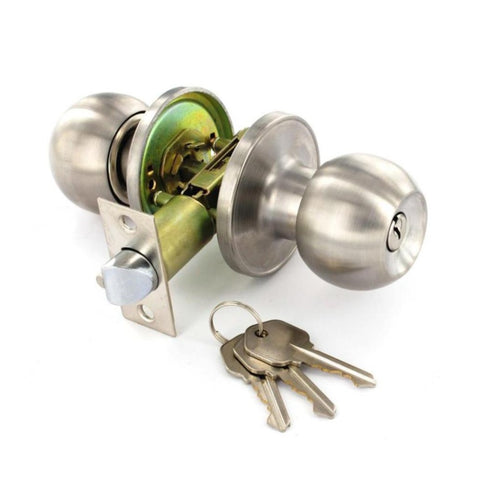 Securit-Stainless Steel Entrance Lock Set with 3 Keys