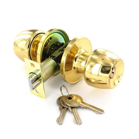 Securit-Brass Entrance Lock Set with 3 Keys