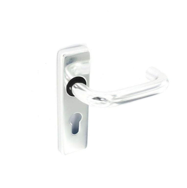 Securit-Aluminium Euro Lock Handles Polished 48mm c/c
