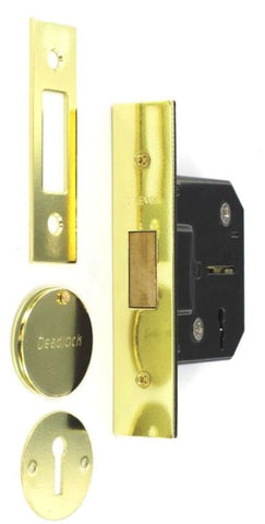 Securit-3 Lever Deadlock Brass Plated