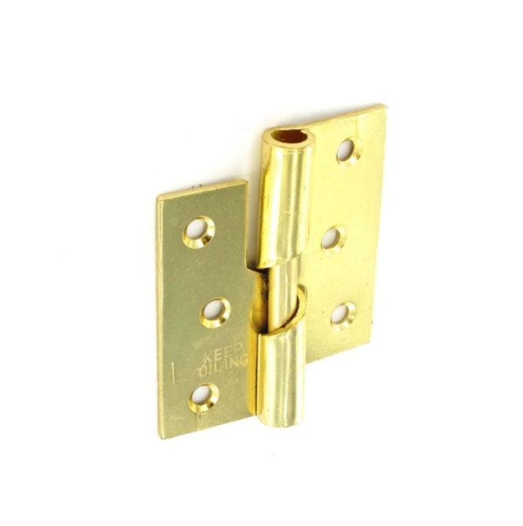 Securit-Rising Butt Hinges LH Brass Plated (Pair)