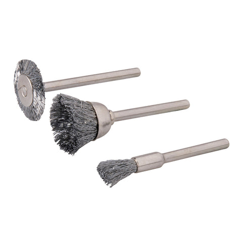 Silverline-Rotary Tool Steel Wire Brush Set 3pce