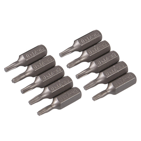 Silverline-T10 Cr-V Screwdriver Bits 10pk