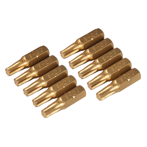 Silverline-T27 Gold Screwdriver Bits 10pk