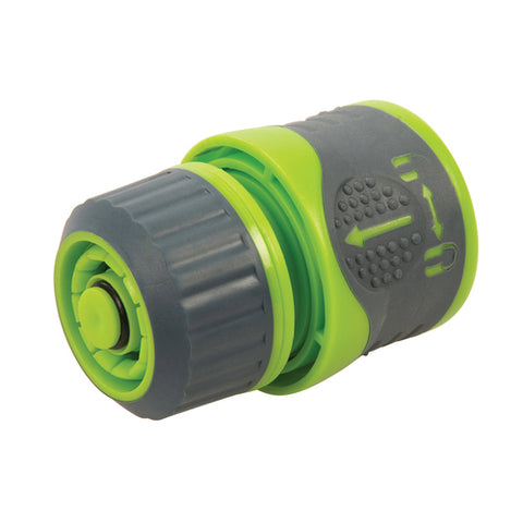 Silverline-Soft-Grip Water Stop Hose Quick Connector