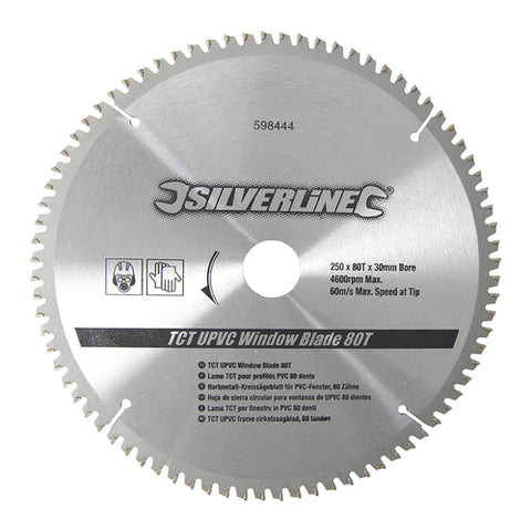 Silverline-TCT UPVC Window Blade 80T