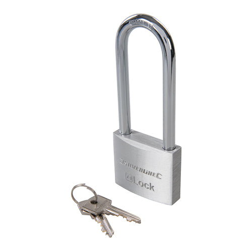 Silverline-Long Shackle Aluminium Padlock