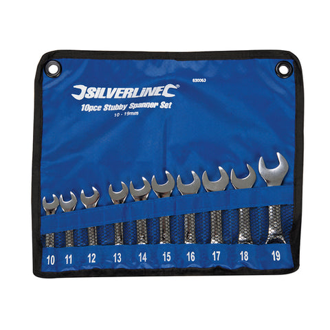 Silverline-Stubby Spanner Set 10pce