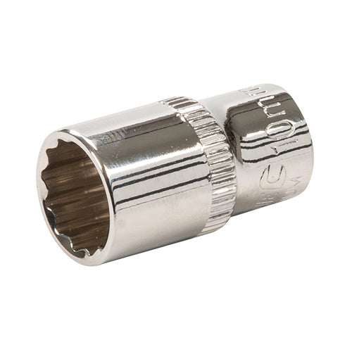 Silverline-Socket 1/4" Drive 12pt Metric
