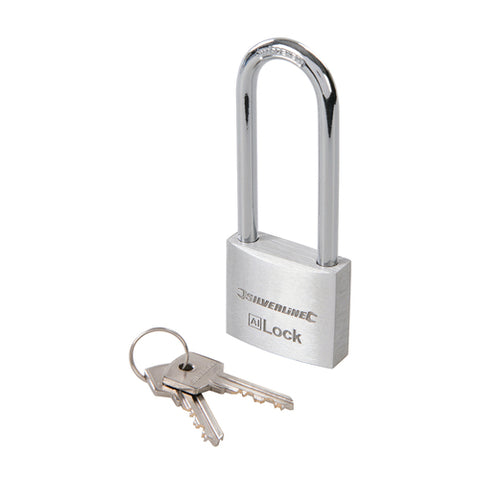 Silverline-Long Shackle Aluminium Padlock