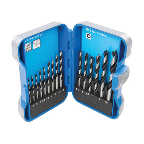 Silverline-Lip & Spur Drill Bit Set 15pce