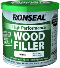 Ronseal High Performance Wood Filler - White 275g | 550g