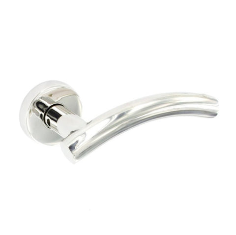 Securit-Polished Stainless Steel Latch Handles Arc (Pair)