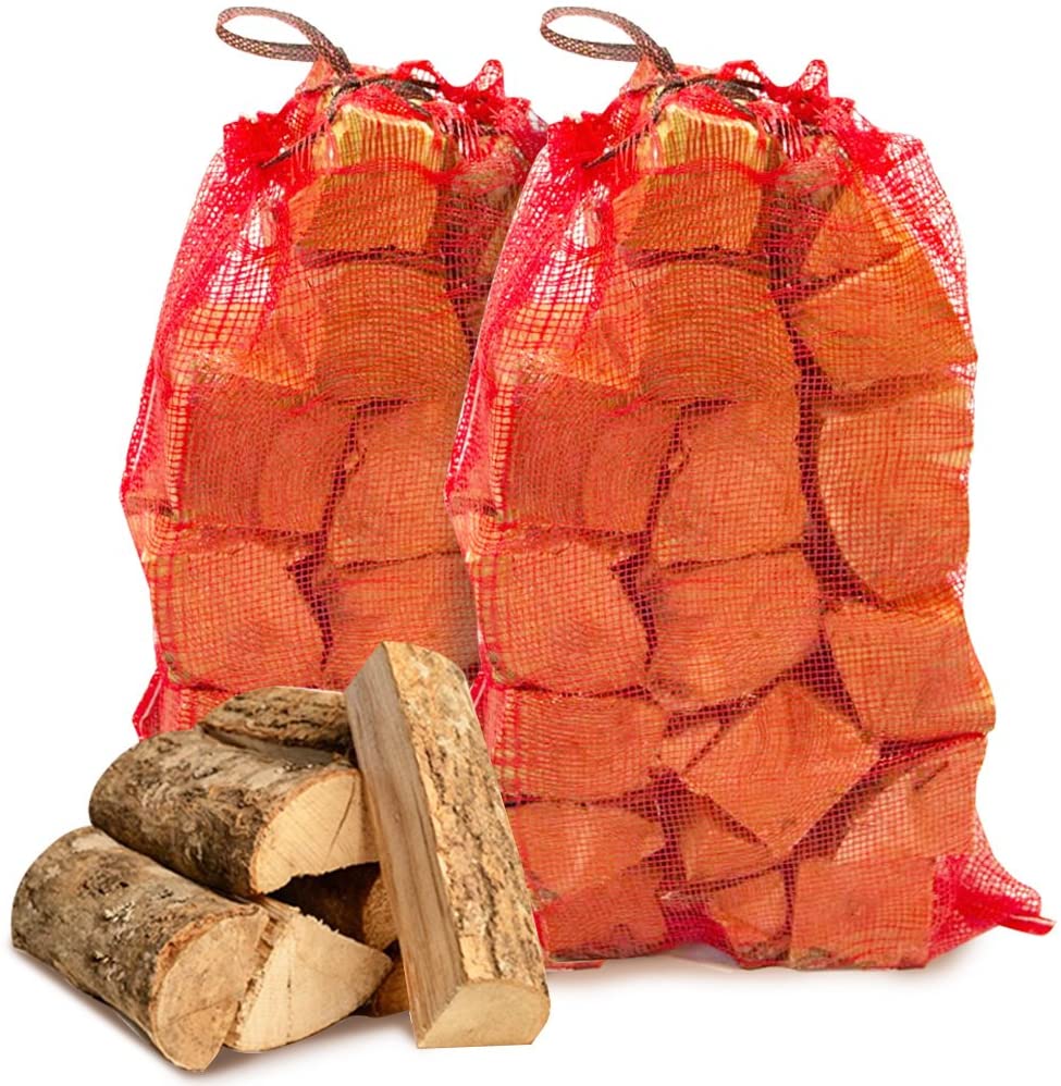 Seasoned Dried Softwood Logs for Firewood, Pits, Open Fireand Stoves. - Comes with The Log Hut Woven Sack.