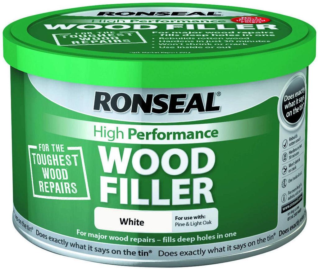 Ronseal High Performance Wood Filler - White 275g | 550g
