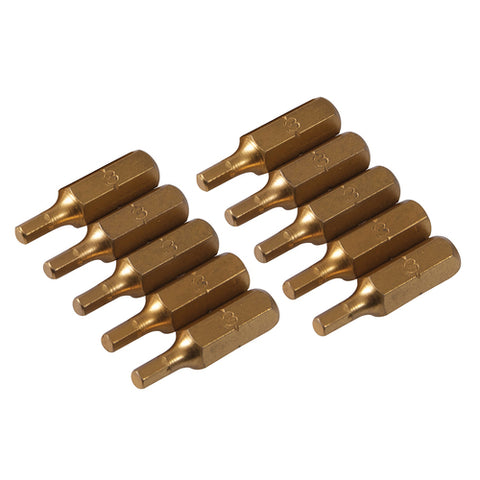 Silverline-Hex Gold Screwdriver Bits 10pk