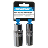 Silverline-Spark Plug Deep Socket Set 2pce