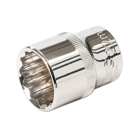 Silverline-Socket 1/2" Drive 12pt Metric