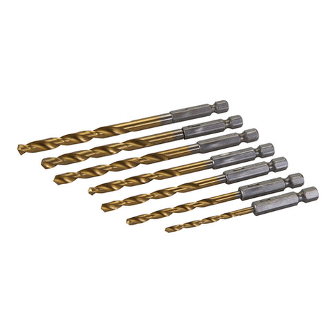 Silverline-Hex Shank Drill Bit Set 7pce