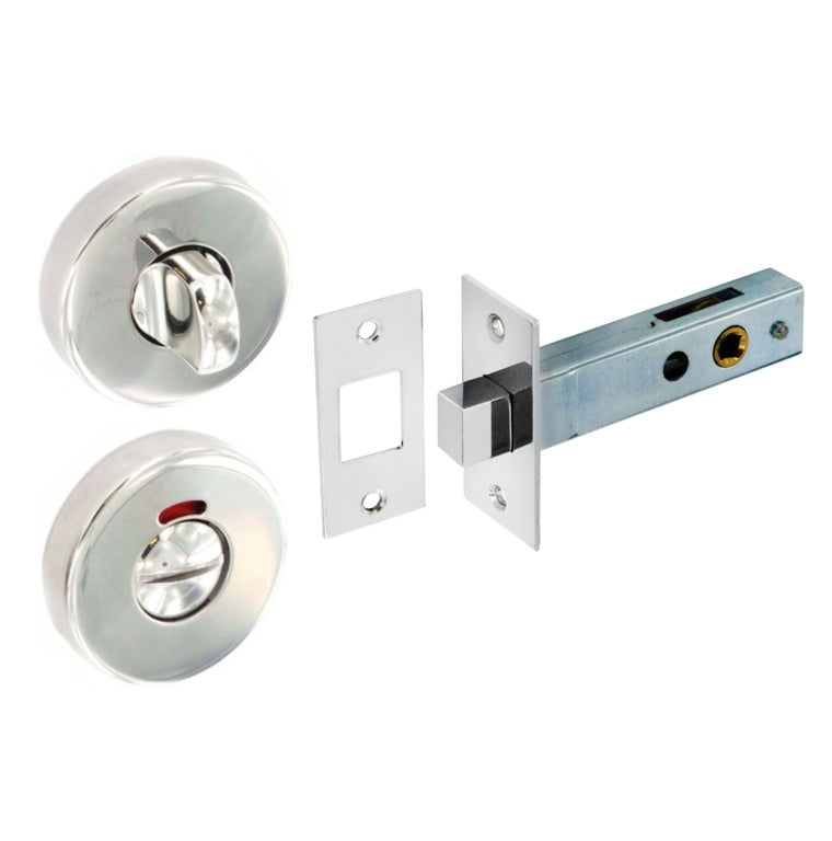 Securit-Polished Stainless Steel Thumbturn with Deadbolt (1 Set)