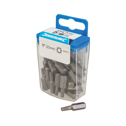 Silverline-T20 Cr-V 6150 Screwdriver Bits 30pk