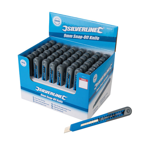 Silverline-9mm Snap-Off Knife Display Box 48pce