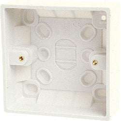 Dencon-Single Gang Box (inside 41mm, outside 44mm) with Earth