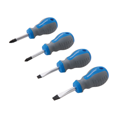 Silverline-Stubby Screwdriver Set 4pce