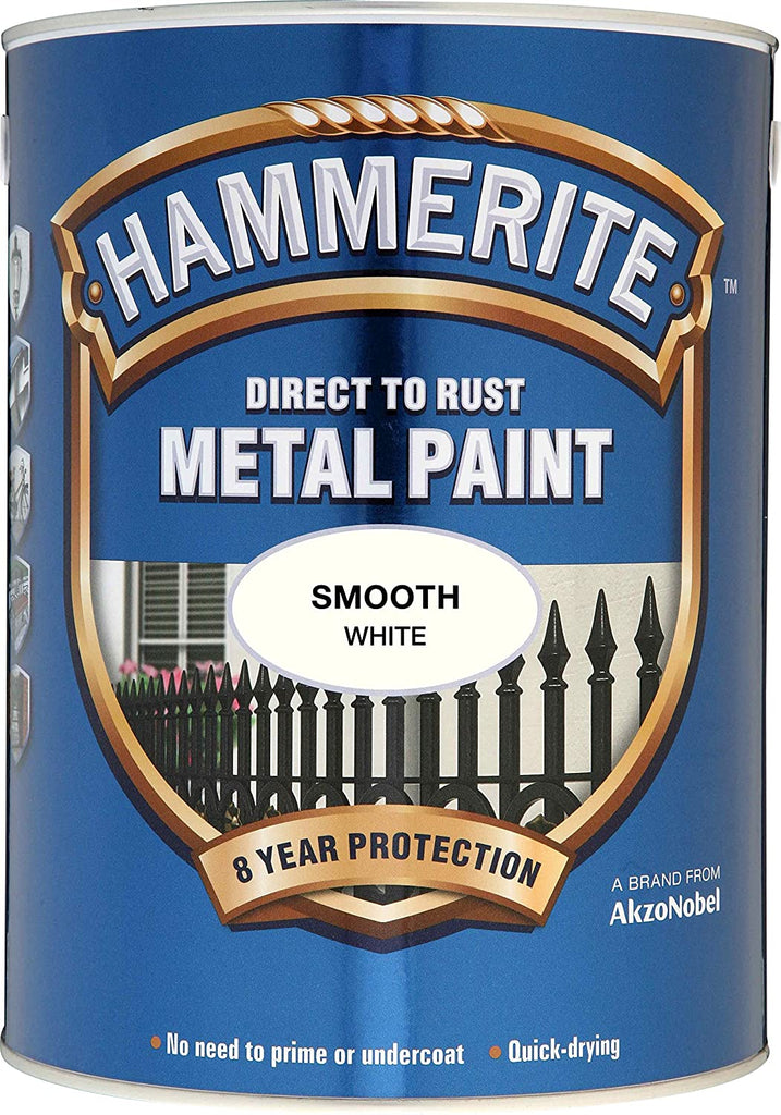 Hammerite 5084860 Smooth Metal Paint White 2.5Ltr