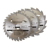 Silverline-TCT Circular Saw Blades 16, 24, 30T 3pk