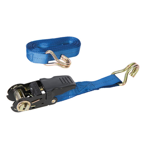 Silverline-Rubber-Handled Ratchet Tie Down Strap J-Hook