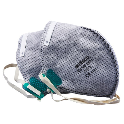 AMTECH-2pc Foldable Carbon Valve Ffp2 Dust Mask