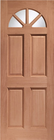 Carolina Single Glazed External Hardwood Door (Dowelled) Clear Glass - sidtelfers diy & timber