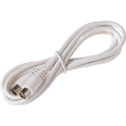Dencon-4m TV Fly Lead Coax Plug to Coax Plug, White