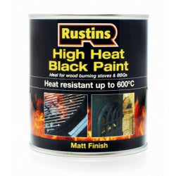 Rustins-High Heat Paint Black