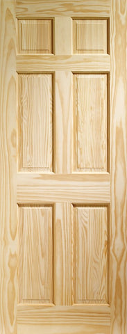 Colonial 6 Panel Internal Clear Pine Door -1981 x 533 x 35mm (21") (3 Panel)
