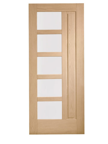 Lucca Double Glazed External Oak Door (M&T) with Obscure Glass -1981 x 838 x 44mm (33")
