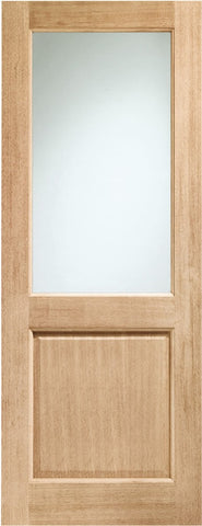 2XG Double Glazed External Oak Door (Dowelled) with Clear Glass