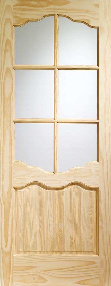 Riviera Internal Clear Pine Door with Clear Glass