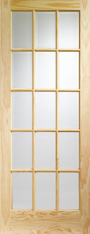 SA77 Internal Clear Pine Door with Clear Glass