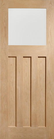 DX Internal Oak Door with Obscure Glass -1981 x 762 x 35mm (30")