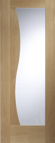 Emilia Internal Oak Door with Clear Glass-1981 x 762 x 35mm (30")