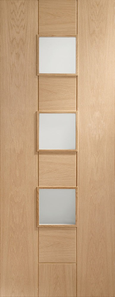 Messina Internal Oak Door with Obscure Glass -1981 x 686 x 35mm (27")