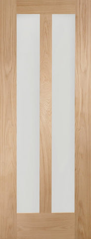 Novara Internal Oak Door with Clear Glass -1981 x 762 x 35mm (30")
