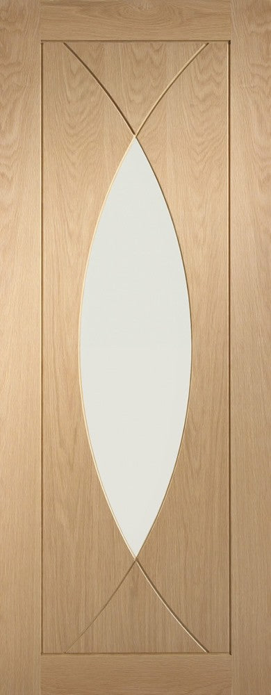 Pesaro Internal Oak Fire Door with Clear Glass-1981 x 762 x 44mm (30")