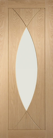 Pesaro Pre-Finished Internal Oak Door with Clear Glass -1981 x 762 x 35mm (30")